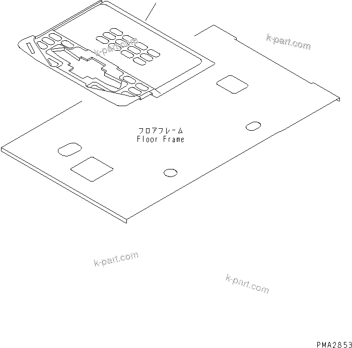 Komatsu parts book diagram for PC120-6H S/N 45001-UP: FLOOR MAT(#46722-63524)