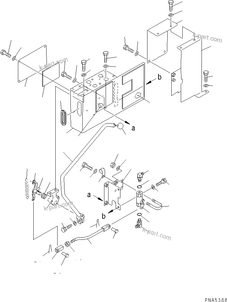 Komatsu parts book diagram for PC120-6H S/N 45001-UP: LEFT STAND (STAND AND REAR COVER)(#45001-56999)