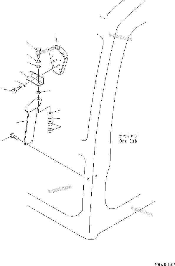 Komatsu parts book diagram for PC120-6H S/N 45001-UP: INCLINATION SENSOR (TILTING SPEC.)(#45001-51980)
