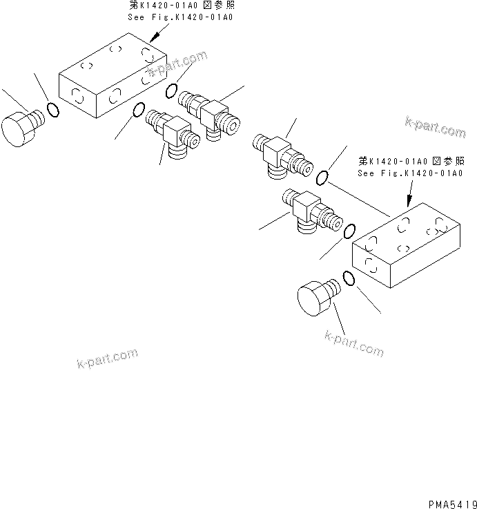 Komatsu parts book diagram for PC120-6H S/N 45001-UP: FLOOR (E.P.C. TRAVEL BLOCK PILOT) (1 AND 2-ACTUATER ATTACHMENT) (ELECTRICAL)(#45001-56999)
