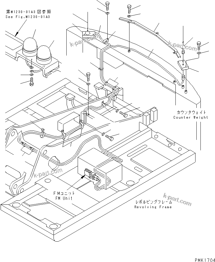 Komatsu parts book diagram for PC120-6H S/N 45001-UP: ANTENNA  (RADIO CONTROL SPEC.)(#53272-64839)