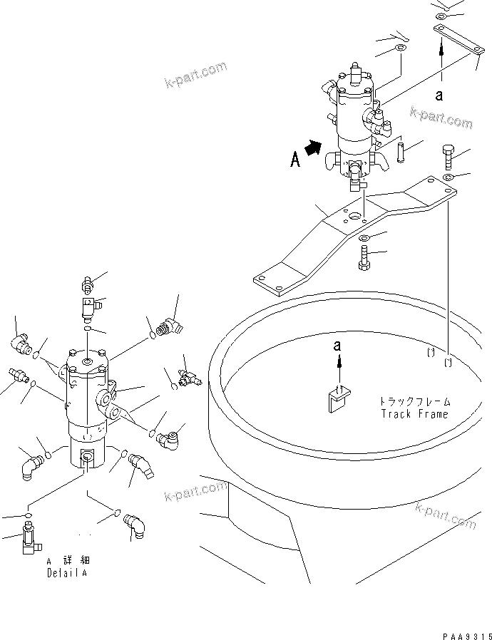 Komatsu parts book diagram for PC120-6H S/N 45001-UP: SWIVEL JOINT (RELATED PARTS)(#45001-49820)