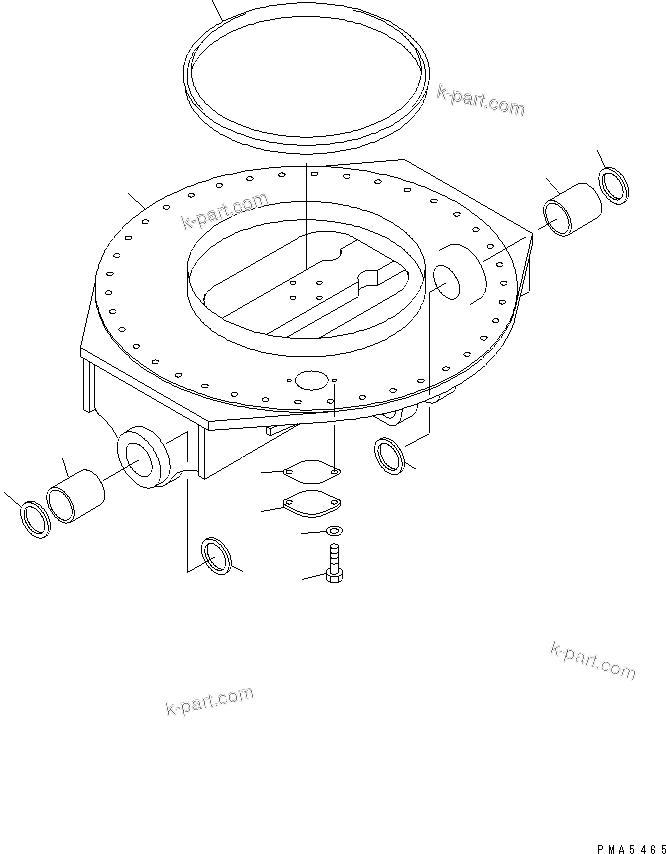 Komatsu parts book diagram for PC120-6H S/N 45001-UP: TILTING TABLE (TILTING SPEC.)(#45001-64839)