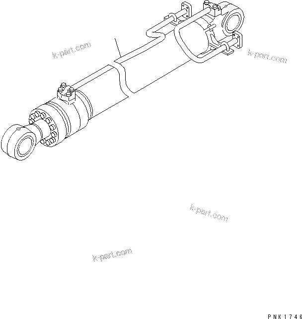 Komatsu parts book diagram for PC120-6H S/N 45001-UP: 2ND BOOM CYLINDER (FOR 2 PIECES BOOM)