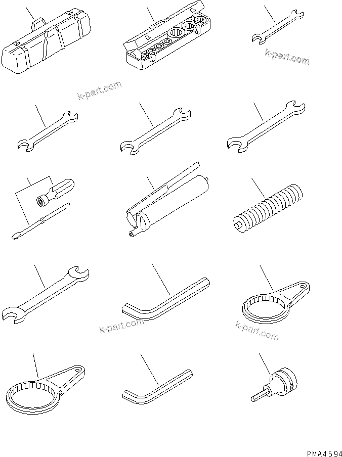 Komatsu parts book diagram for PC120-6H S/N 45001-UP: TOOL (WITH POWER WIND)(#45001-56999)