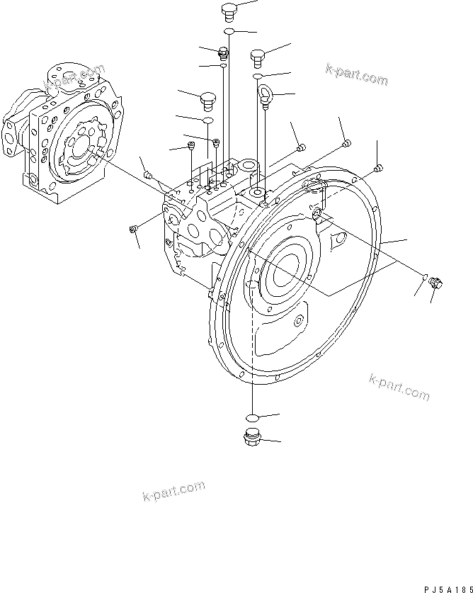 Komatsu parts book diagram for PC120-6H S/N 45001-UP: MAIN PUMP (1/10)(#52401-56999)