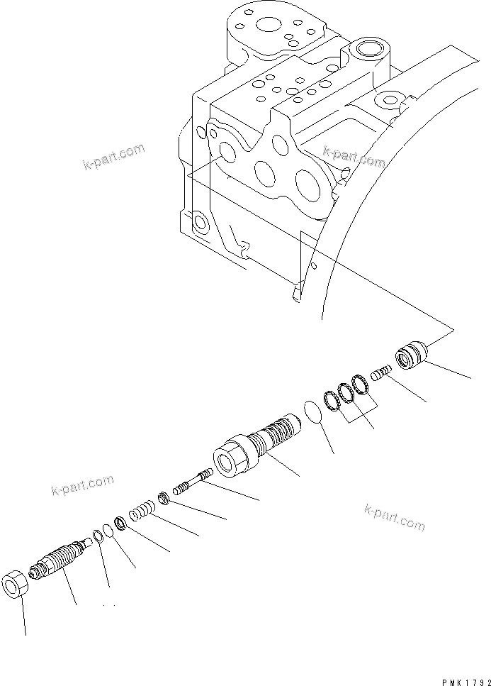 Komatsu parts book diagram for PC120-6H S/N 45001-UP: MAIN PUMP (6/10)(#57000-)