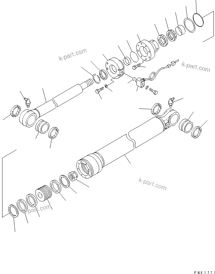 Komatsu parts book diagram for PC120-6H S/N 45001-UP: BUCKET CYLINDER (1/2) (FOR HYPER GX)(#45001-64839)