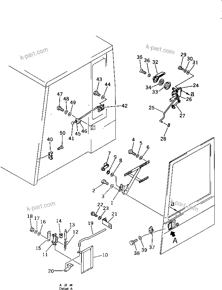 Komatsu parts book diagram for PC120S-3 S/N 18001-UP: OPERATOR'S CAB (6/6) (FOR JAPAN)(#18001-22802)