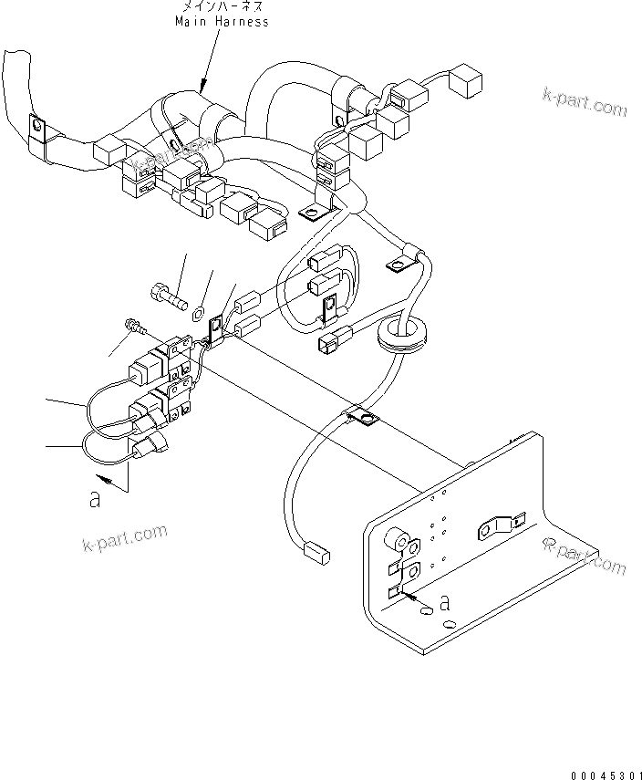 Komatsu parts book diagram for PC1250SP-8 S/N 30001-30157 (ecot3, For SP): WIRING (VHMS ADDITIONAL PARTS)(#30001-)
