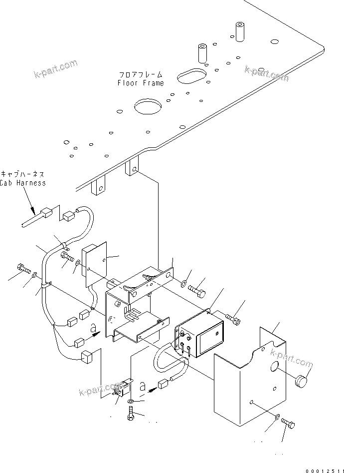 Komatsu parts book diagram for PC1250SP-8 S/N 30001-30157 (ecot3, For SP): WIRING (AUTO GREASE TIMER)(#30001-)