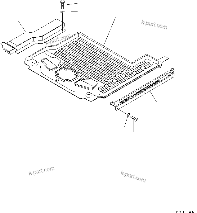Komatsu parts book diagram for PC1250SP-8 S/N 30001-30157 (ecot3, For SP): FLOOR MAT(#30001-)