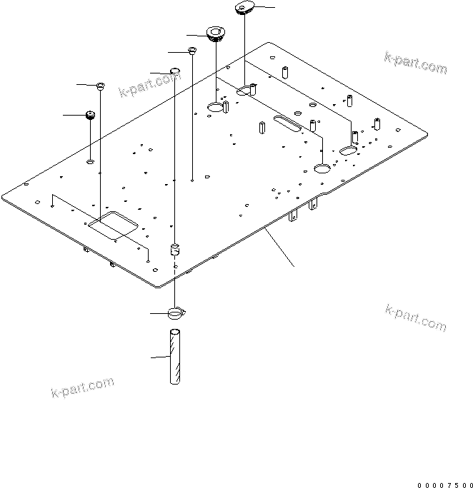 Komatsu parts book diagram for PC1250SP-8 S/N 30001-30157 (ecot3, For SP): FLOOR FRAME (FLOOR FRAME)(#30001-)
