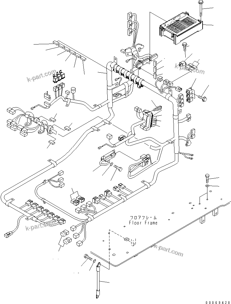Komatsu parts book diagram for PC1250SP-8 S/N 30001-30157 (ecot3, For SP): FLOOR FRAME (ELECTRICAL)(#30029-)