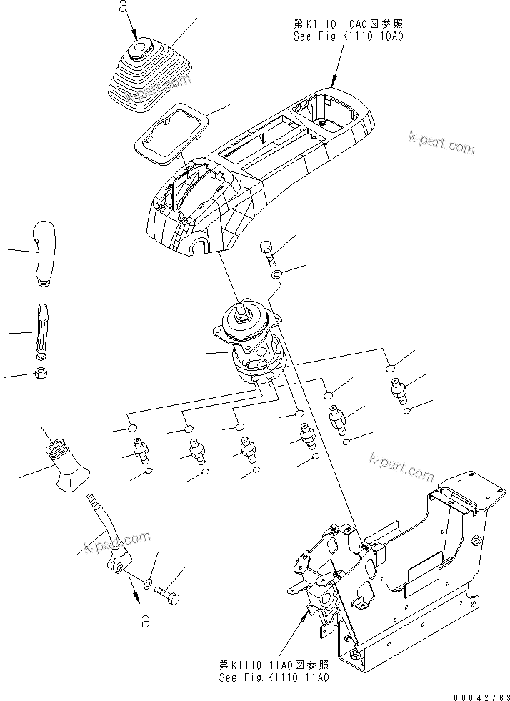 Komatsu parts book diagram for PC1250SP-8 S/N 30001-30157 (ecot3, For SP): FLOOR FRANE (LEVER AND VALVE) (L.H.)(#30001-)