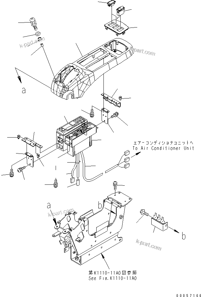 Komatsu parts book diagram for PC1250SP-8 S/N 30001-30157 (ecot3, For SP): FLOOR FRAME (CONSOLE ? L.H.) (UPPER) (WITH AIR CONDITIONER AND RADIO) (FOR ASIA)(#30001-)