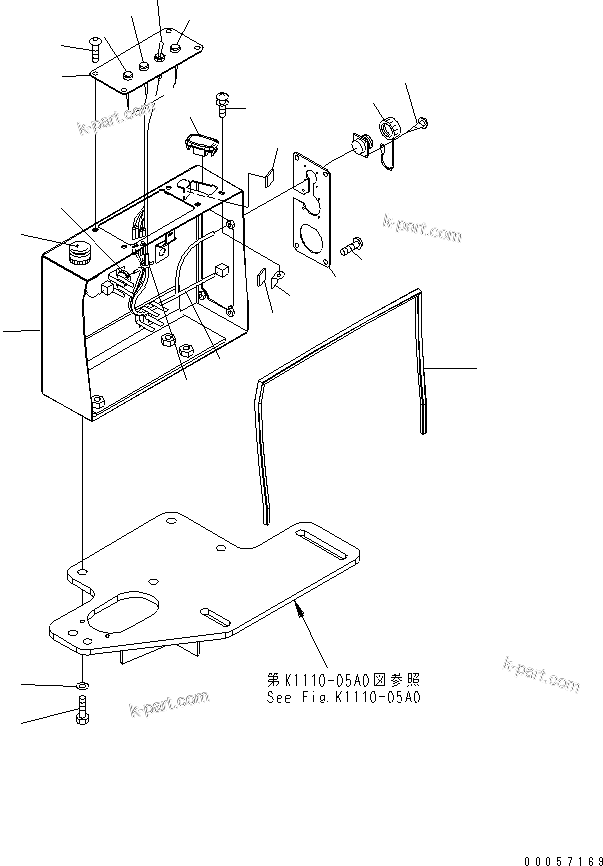 Komatsu parts book diagram for PC1250SP-8 S/N 30001-30157 (ecot3, For SP): FLOOR FRAME (SWITCH BOX) (AUTO GREASE)(#30001-)