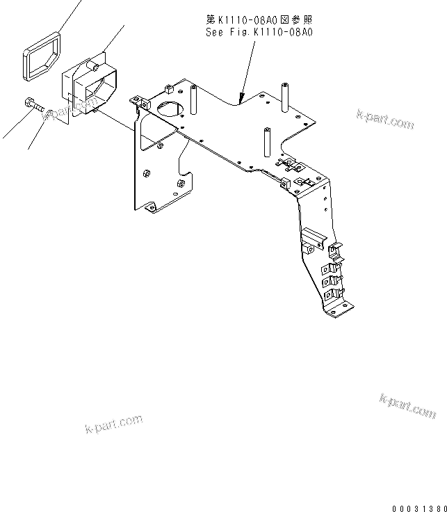 Komatsu parts book diagram for PC1250SP-8 S/N 30001-30157 (ecot3, For SP): FLOOR FRAME (AIR CONDITIONER DUCT)(#30001-)
