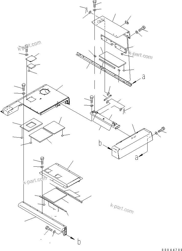 Komatsu parts book diagram for PC1250SP-8 S/N 30001-30157 (ecot3, For SP): HOOD (FOR EU) (1/2)(#30001-)