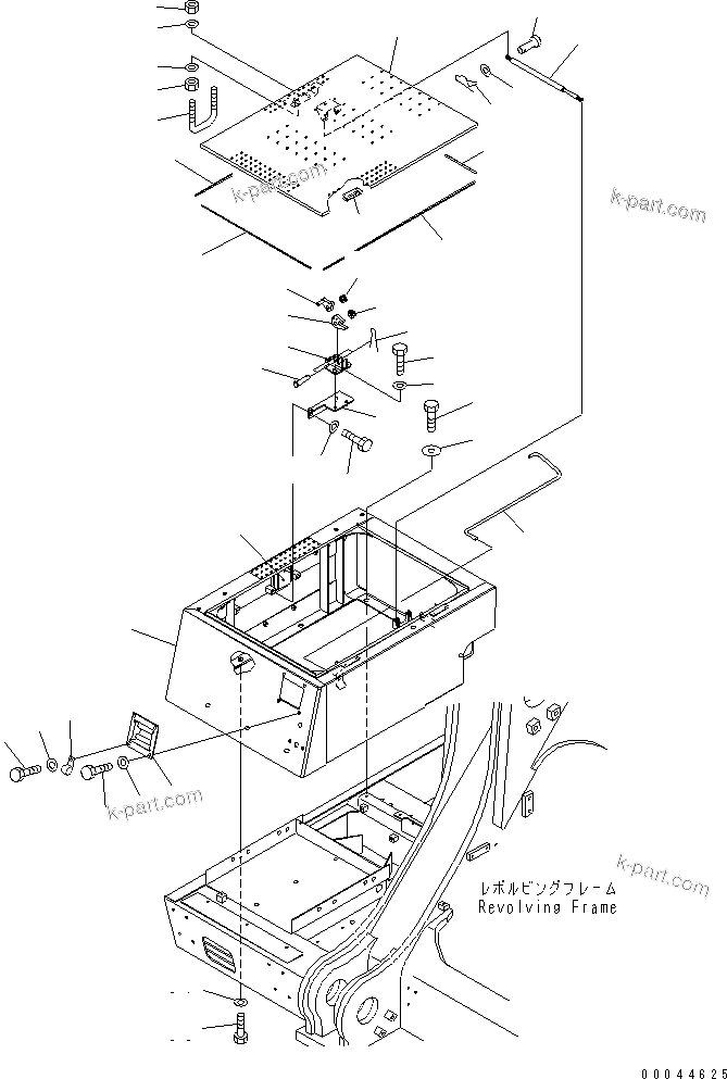 Komatsu parts book diagram for PC1250SP-8 S/N 30001-30157 (ecot3, For SP): RIGHT SIDE CASE(#30001-)
