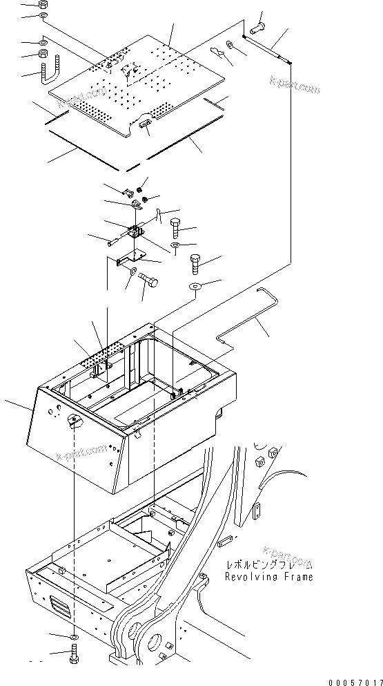 Komatsu parts book diagram for PC1250SP-8 S/N 30001-30157 (ecot3, For SP): RIGHT SIDE CASE (AUTO GREASE)(#30001-)