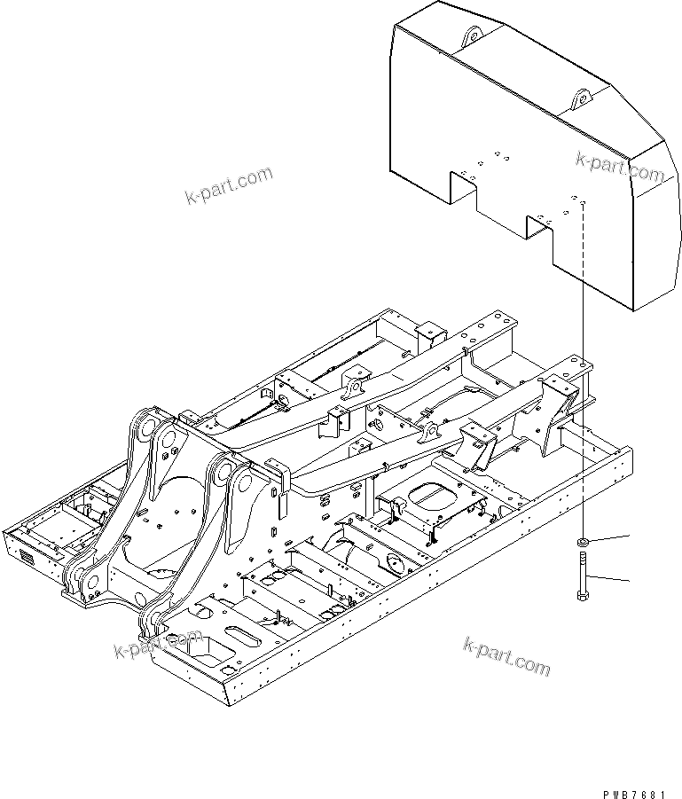 Komatsu parts book diagram for PC1250SP-8 S/N 30001-30157 (ecot3, For SP): WEIGHT MOUNTING(#30001-)
