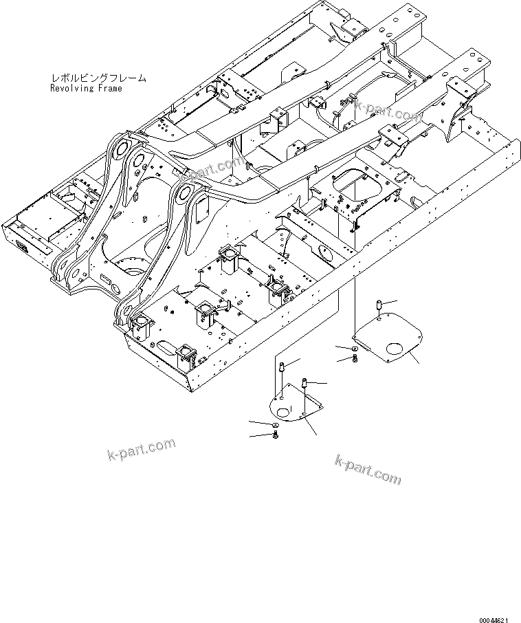Komatsu parts book diagram for PC1250SP-8 S/N 30001-30157 (ecot3, For SP): UNDER COVER (REVOLVING FRAME) (CENTER)(#30001-)