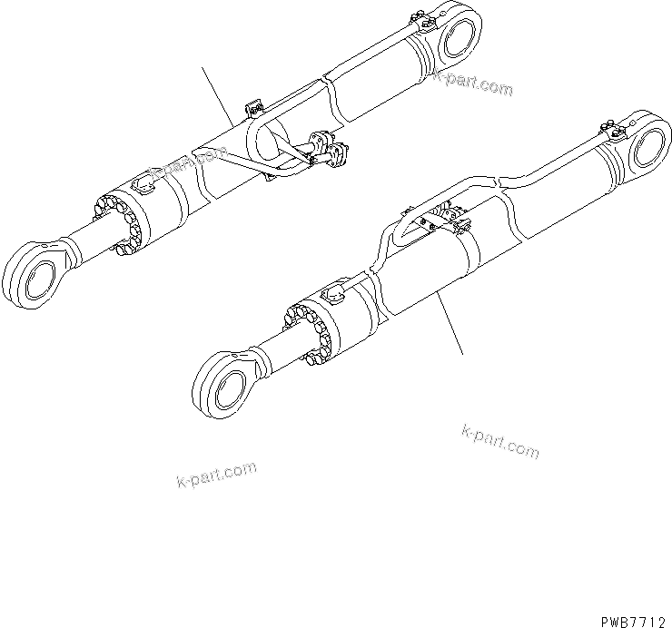 Komatsu parts book diagram for PC1250SP-8 S/N 30001-30157 (ecot3, For SP): BOOM CYLINDER (FOR BACKHOE)(#30001-30014)