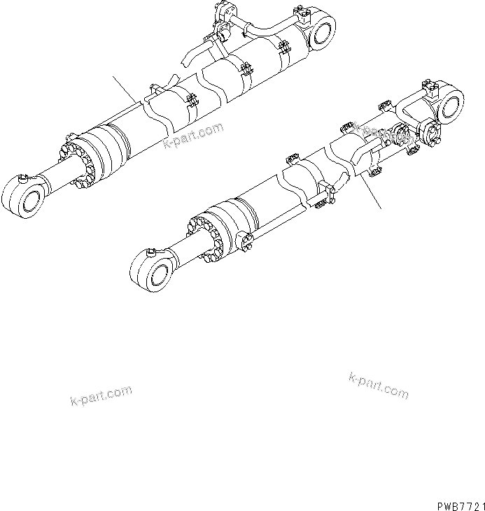 Komatsu parts book diagram for PC1250SP-8 S/N 30001-30157 (ecot3, For SP): BUCKET CYLINDER (FOR BACKHOE) (FOR 3.4M ARM) (SE)(#30001-30014)