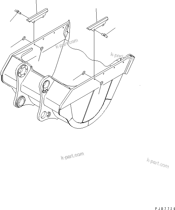 Komatsu parts book diagram for PC1250SP-8 S/N 30001-30157 (ecot3, For SP): SIDE SHROUD (FOR BACKHOE BUCKET)(#30001-)