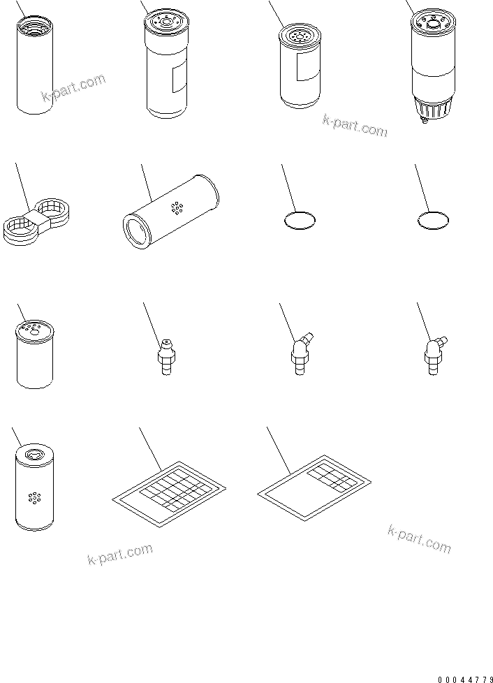 Komatsu parts book diagram for PC1250SP-8 S/N 30001-30157 (ecot3, For SP): SPARE PARTS (50A)(#30001-30055)