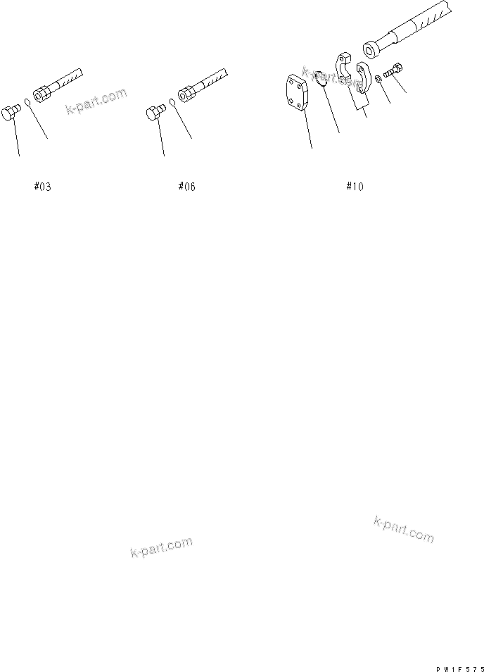 Komatsu parts book diagram for PC1250SP-8 S/N 30001-30157 (ecot3, For SP): FLUSHING AND BLIND PARTS (TRAVEL MOTOR BLIND PARTS)(#30001-)