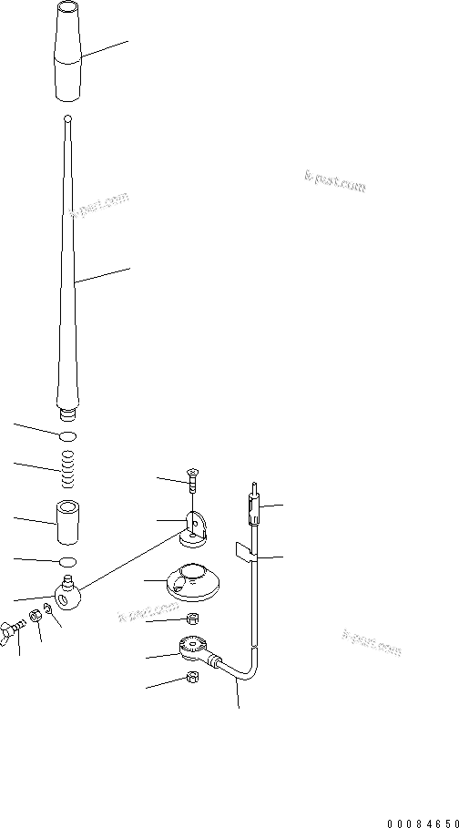 Komatsu parts book diagram for PC1250SP-8 S/N 30001-30157 (ecot3, For SP): RUBBER ANTENNA(#30108-)
