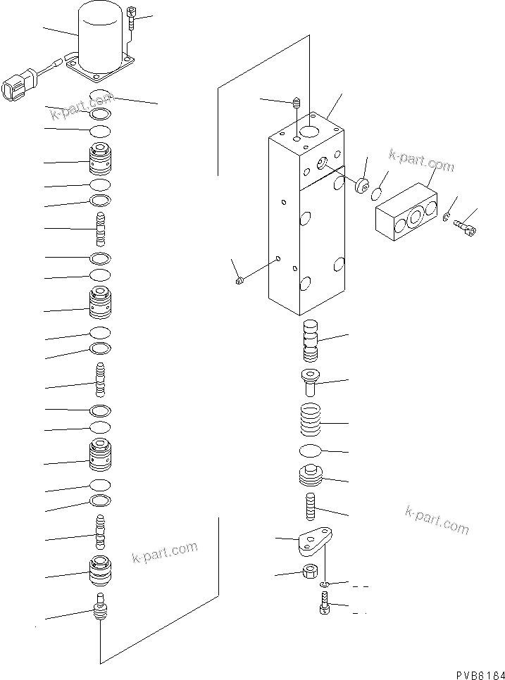 Komatsu parts book diagram for PC1250SP-8 S/N 30001-30157 (ecot3, For SP): MAIN PUMP (12/16) (N0.1 PUMP)(#30001-)