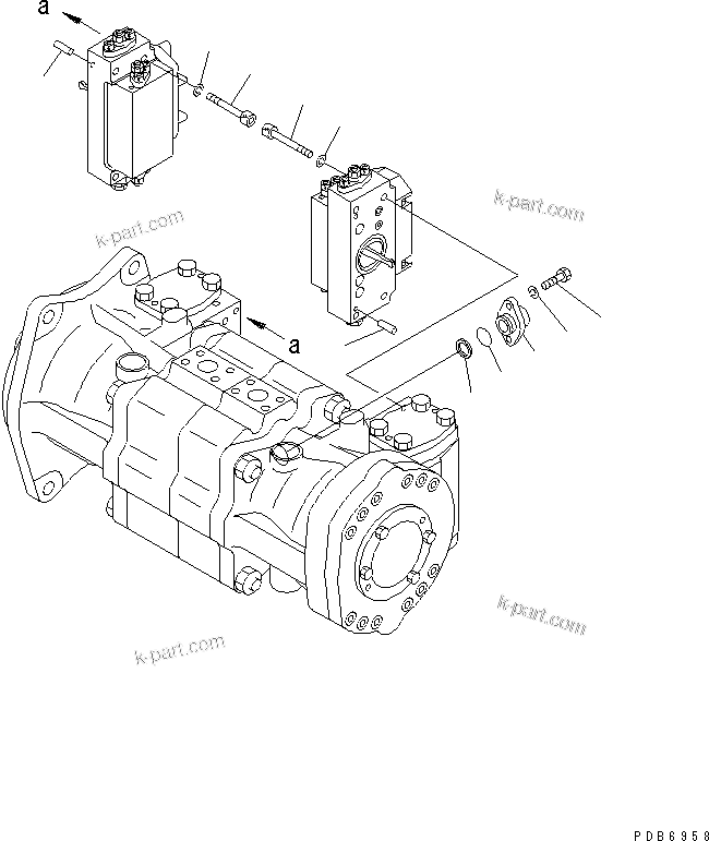 Komatsu parts book diagram for PC1250SP-8 S/N 30001-30157 (ecot3, For SP): MAIN PUMP (9/11) (N0.2 PUMP)(#30001-)