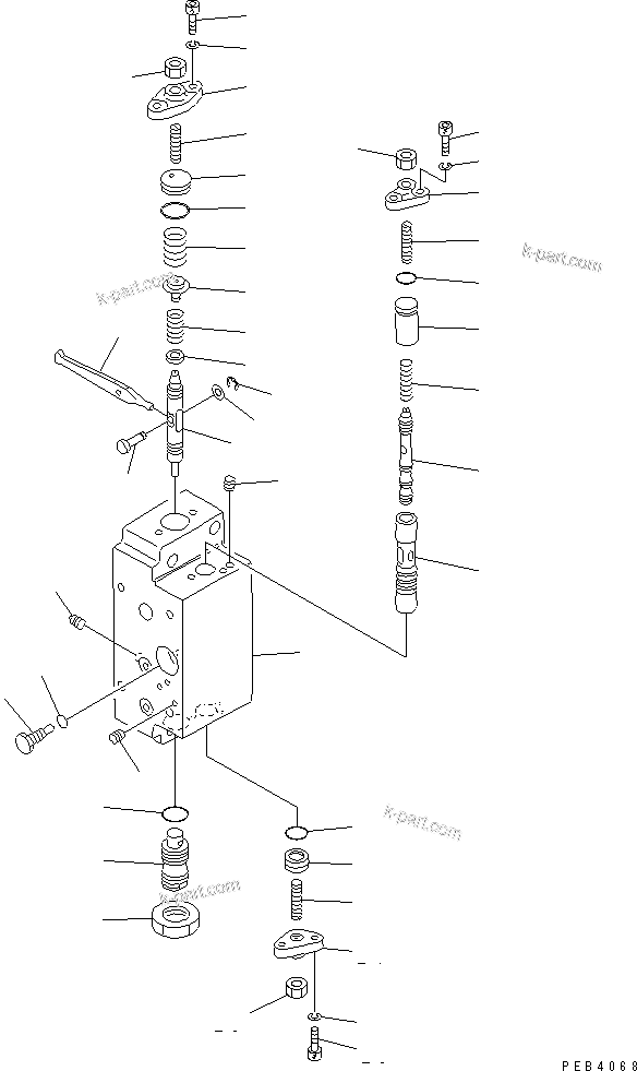 Komatsu parts book diagram for PC1250SP-8 S/N 30001-30157 (ecot3, For SP): MAIN PUMP (11/16) (N0.3 PUMP)(#30001-)