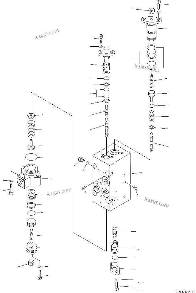 Komatsu parts book diagram for PC1250SP-8 S/N 30001-30157 (ecot3, For SP): MAIN PUMP (12/16) (N0.3 PUMP)(#30001-)
