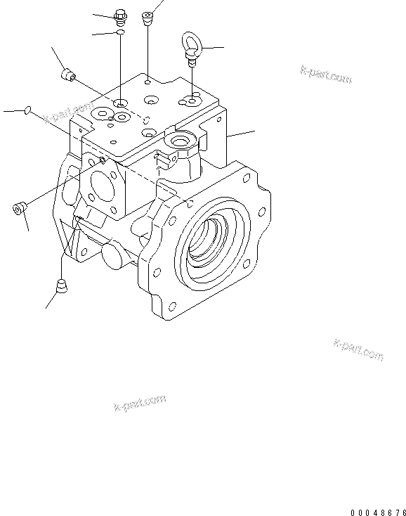 Komatsu parts book diagram for PC1250SP-8 S/N 30001-30157 (ecot3, For SP): GEAR PUMP (1/7)(#30001-)