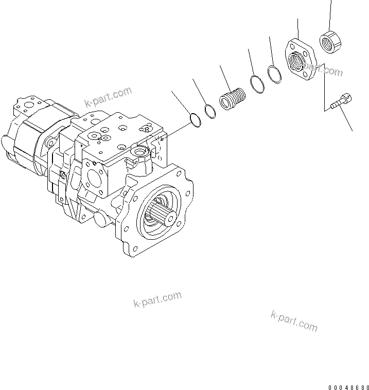 Komatsu parts book diagram for PC1250SP-8 S/N 30001-30157 (ecot3, For SP): GEAR PUMP (5/7)(#30001-)