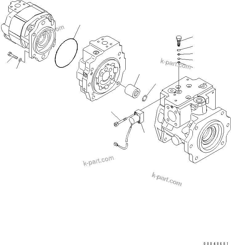 Komatsu parts book diagram for PC1250SP-8 S/N 30001-30157 (ecot3, For SP): GEAR PUMP (6/7)(#30001-)