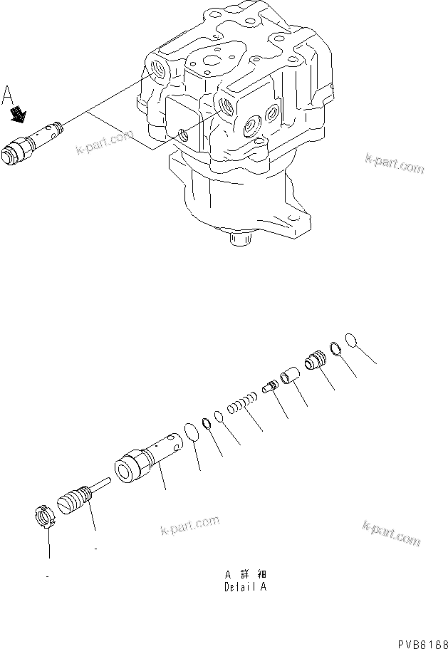 Komatsu parts book diagram for PC1250SP-8 S/N 30001-30157 (ecot3, For SP): SWING MOTOR (2/2)(#30001-30051)