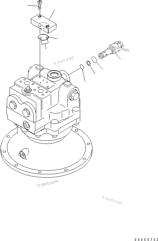 Komatsu parts book diagram for PC1250SP-8 S/N 30001-30157 (ecot3, For SP): SWING MOTOR (3/3)(#30052-)