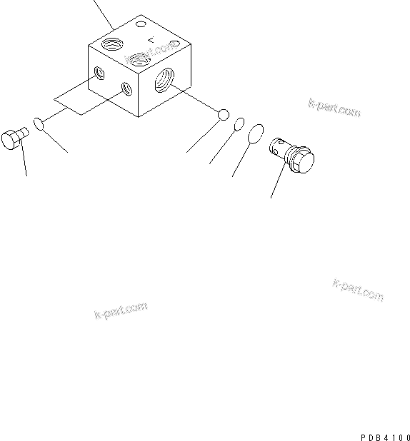 Komatsu parts book diagram for PC1250SP-8 S/N 30001-30157 (ecot3, For SP): CHECK VALVE(#30001-)