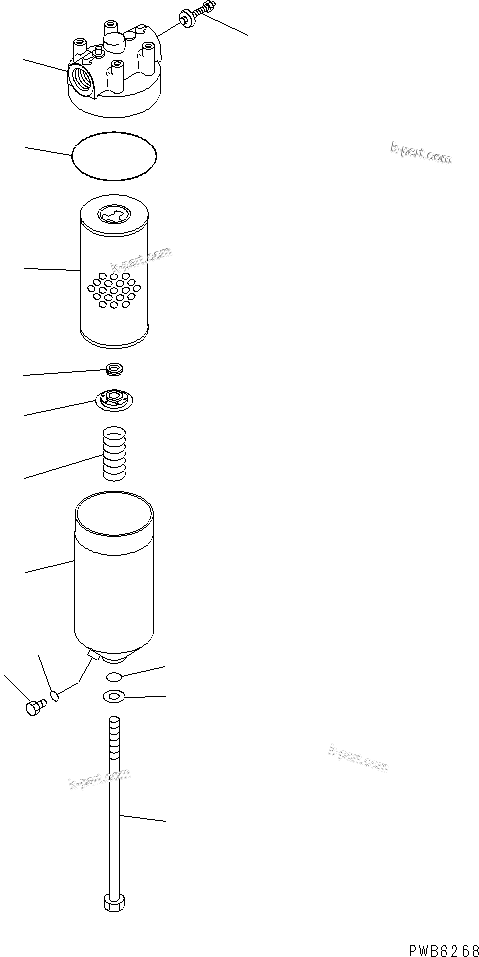 Komatsu parts book diagram for PC1250SP-8 S/N 30001-30157 (ecot3, For SP): OIL FILTER(#30001-)