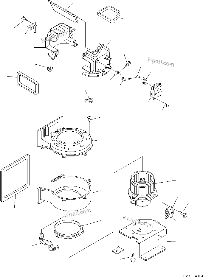Komatsu parts book diagram for PC1250SP-8 S/N 30001-30157 (ecot3, For SP): UNIT ASS'Y (BLOWER ASS'Y) (FOR AIR CONDITIONER)(#30001-)