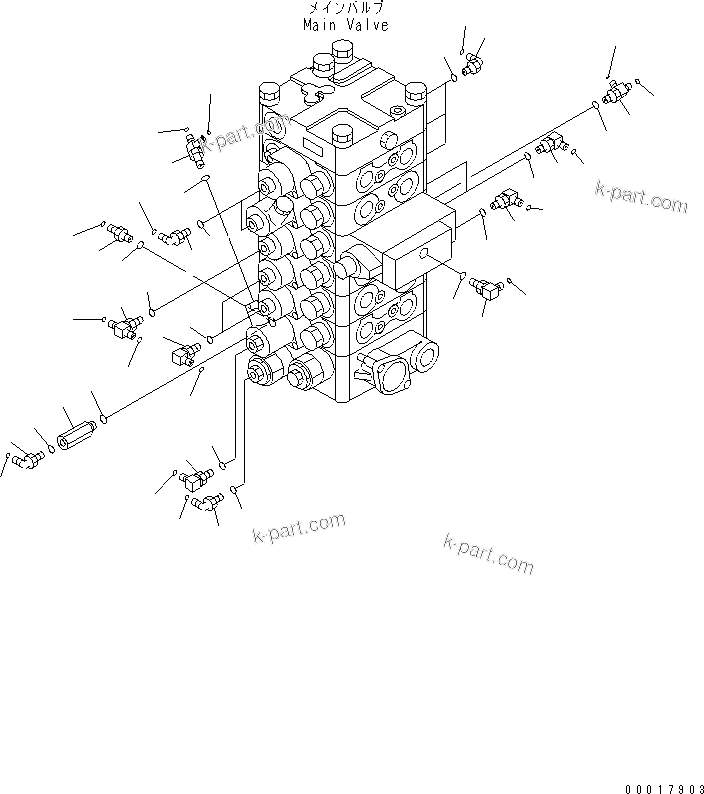 Komatsu parts book diagram for PC128US-2-A S/N 9501-UP: ARM AND BUCKET LINE (2/3)