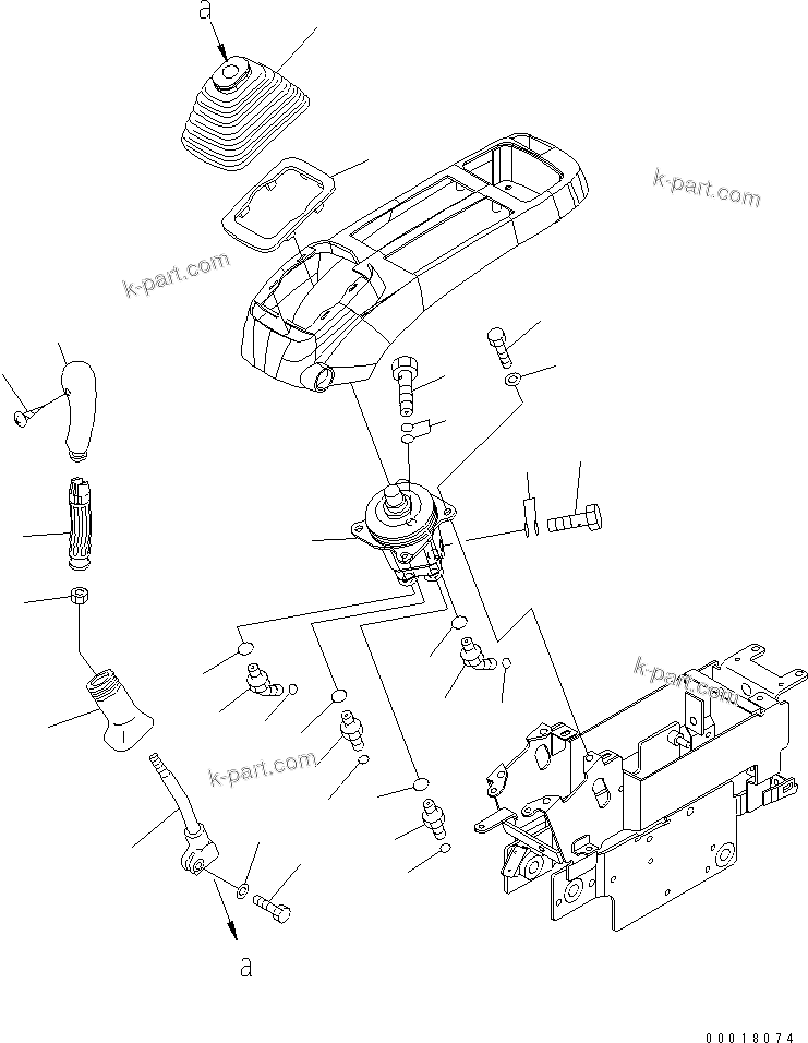 Komatsu parts book diagram for PC128US-2-A S/N 9501-UP: FLOOR FRAME (LEVER AND VALVE) (L.H.)