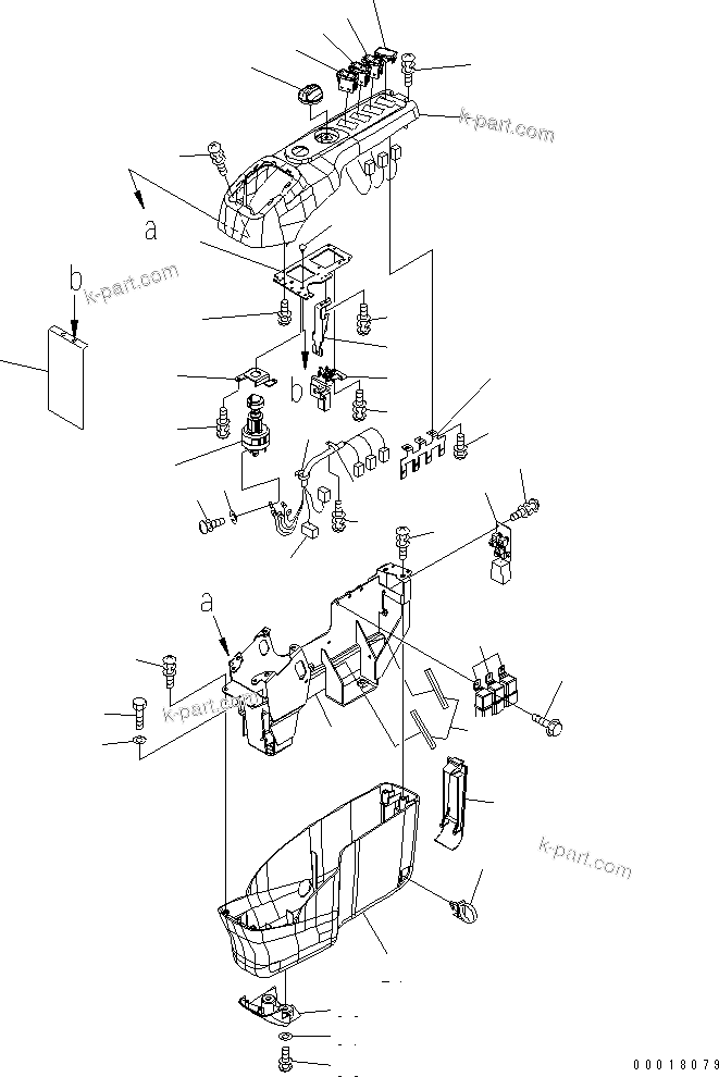 Komatsu parts book diagram for PC128US-2-A S/N 9501-UP: FLOOR FRAME (CONSOLE) (R.H.) (BURGLAR PREVENT TYPE)
