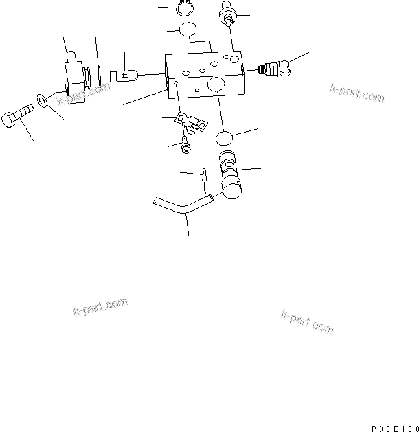 Komatsu parts book diagram for PC128UU-1 S/N 1001-UP: FUEL TANK (VALVE)(#2347-)