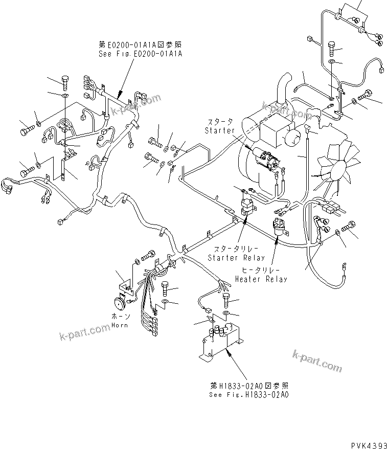 Komatsu parts book diagram for PC128UU-1 S/N 1001-UP: ELECTRICAL (MAIN HARNESS 2/2) (FOR AUTO HORIZONTALLY DIGGING)(#2347-)